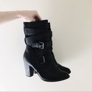 Black Buckle Boots